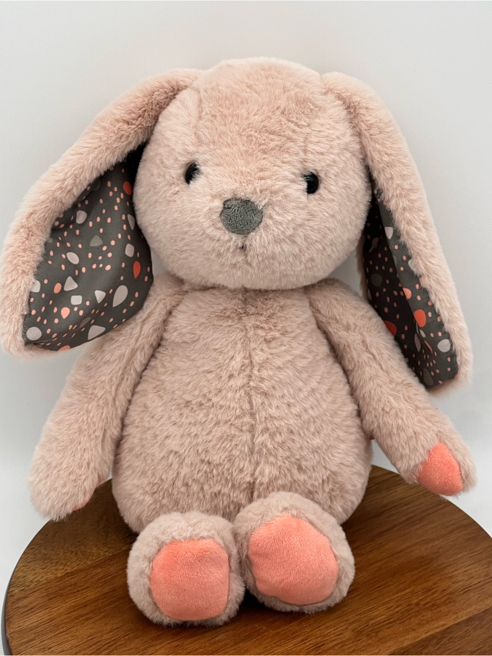 B Softies Butterscotch Pink Bunny Rabbit Stuffed Animal Baby Plush Toy Lovey 12”